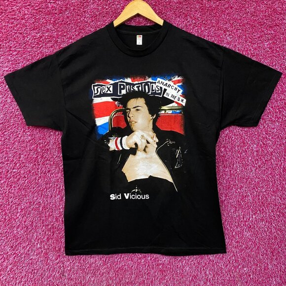 Sex Pistols Anarchy in the UK Sid Vicious Punk Rock Band T-Shirt XL - Picture 1 of 4